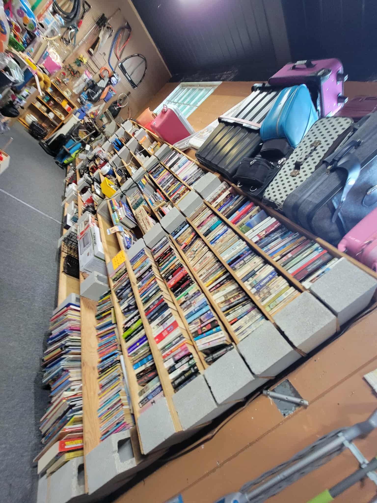 Assorted used tables and lamps